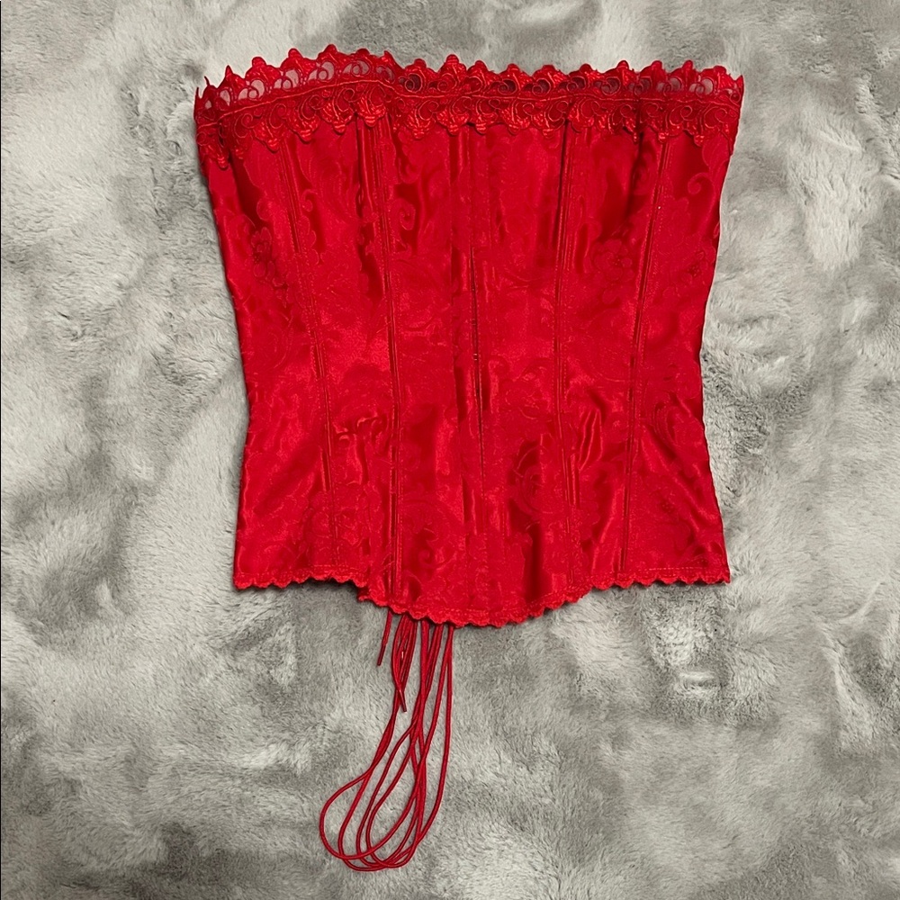 2000’s Vintage Frederick’s of Hollywood Satin Corset Top